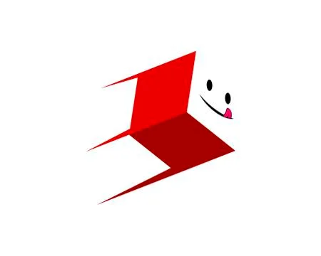 Express delivery box with happy face Illustrazione stock