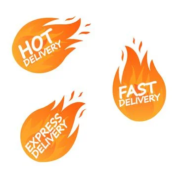 Express delivery icon for apps and website. Delivery concept. Labels, sticker Stock Illustration