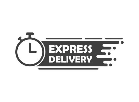 Express delivery icon in flat style. Fast shipping vector illustration on i.. Illustrazione stock