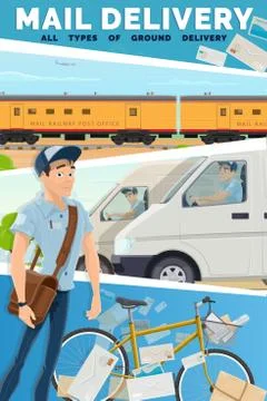 Express delivery mail and parcel service Stock Illustration