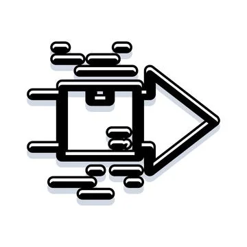 Express delivery package moving fast shipping logistics Stock Illustration