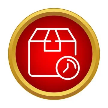 Express delivery package shipping time tracking icon Stock Illustration