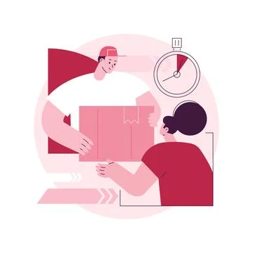 Express delivery service abstract concept vector illustration. Stock Illustration