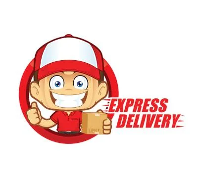 Express delivery service courier Stock Illustration