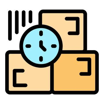 Express delivery service guaranteeing fast shipping of cardboard boxes Stockillustratie