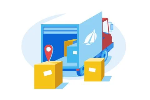 Express delivery service Illustrazione stock