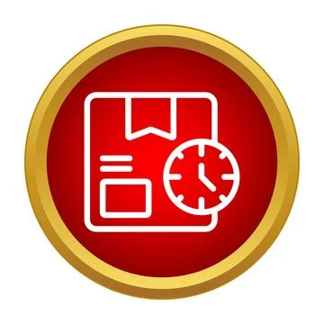 Express delivery service receiving time countdown icon Stock Illustration