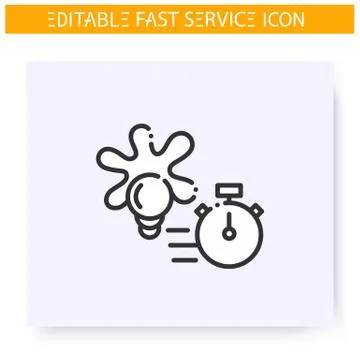 Express design line icon. Editable illustration Illustrazione stock