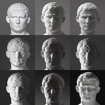 Express to different angles of light. Agrippa plaster figure. for drawing.	 Stock Photos