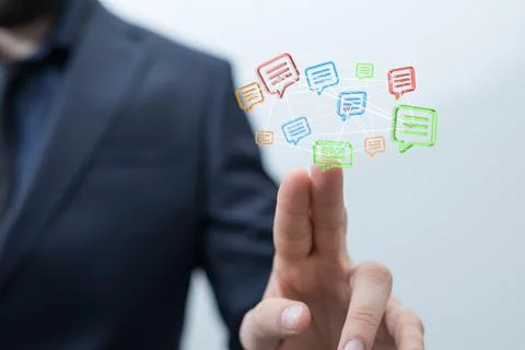 An express envelope and parcel abstract technology background, Business quant Stock Photos