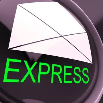 Express envelope means fast and priority post Иллюстрация