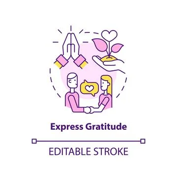 Express gratitude concept icon イラスト素材