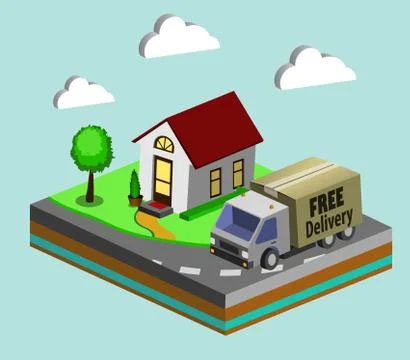 Express home delivery 库存插图