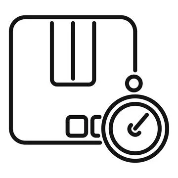 Express import icon outline vector. Service parcel Stock Illustration