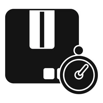 Express import icon simple vector. Service parcel Stock Illustration