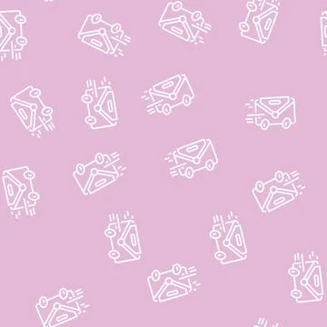 Express mail line seamless pattern Stock Illustration