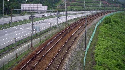 The Express Rail Link (ERL) train Stock Footage 71123383