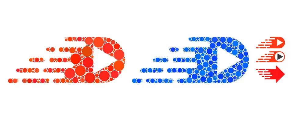 Express Right Direction Composition Icon of Circle Dots 스톡 일러스트