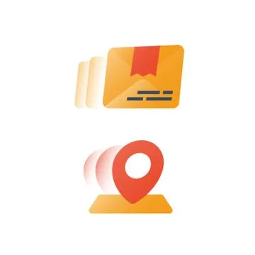 Express shipping, fast delivery services, logistics company, order tracking Illustrazione stock