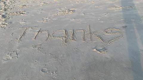 Express sincere thanks with a handwritten message Stock Photos