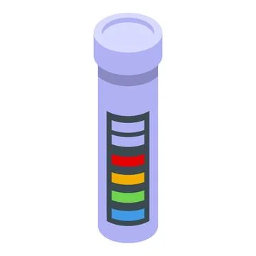 Express test showing a positive result, with colored stripes indicating the p Stock Illustration
