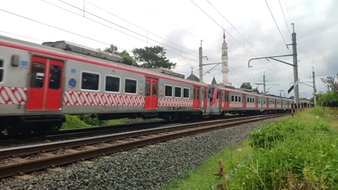 The Express Train Jogja Solo Stock Footage 239215004