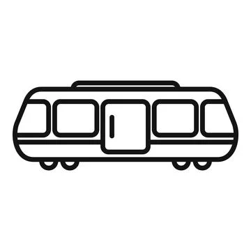 Express train platform icon outline vector. Move business wagon Stock Illustration