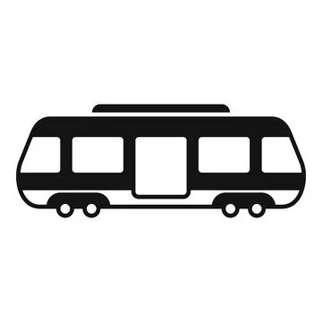 Express train platform icon simple vector. Move business wagon Stock Illustration