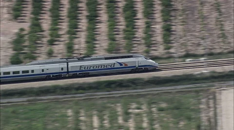 Express Train At Speed Stock Footage 65384281