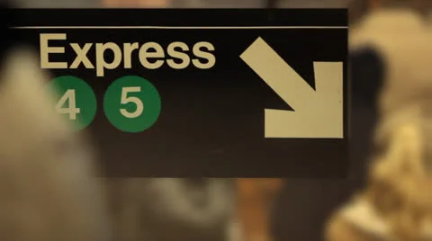 Express Train Subway Sign Vídeos de archivo 22772521