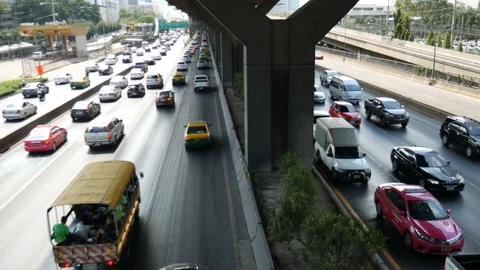Express Way and traffic Stock Footage 104915378