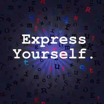 Express Yourself in Midnight Blue Stock Illustration