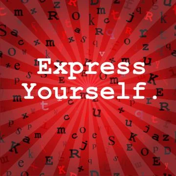 Express Yourself in Red Stock Illustration