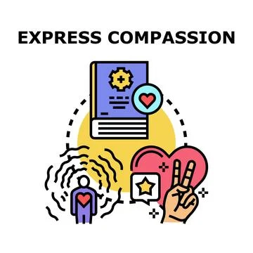 Expressing compassion through empathy and helping others Stock Illustration