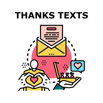 Expressing gratitude sending appreciation texts and virtual gifts Stock Illustration