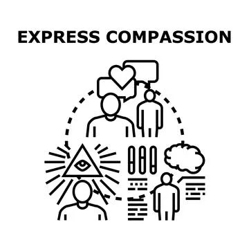Expressing human compassion empathy understanding connection vector concept Stock Illustration