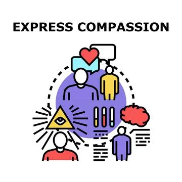 Expressing human compassion empathy understanding connection vector concept Stock Illustration