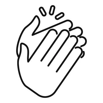 Expressing joy and recognition, clapping hands create a resounding symbol of Stock Illustration