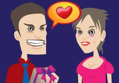 Expressing love Stock Illustration