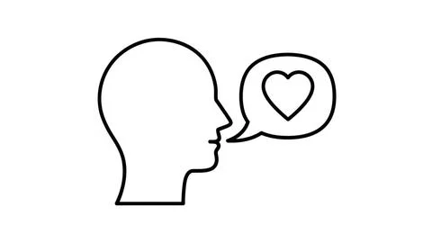 Expressing love through speech Stock Illustration