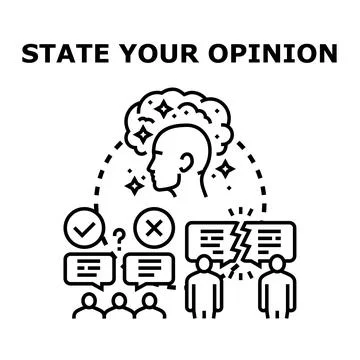 Expressing opinion voice, feedback, and communication 스톡 일러스트