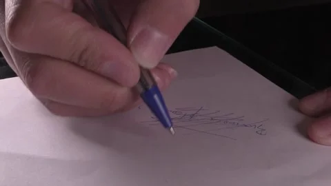 Expressing thoughts through artful scribbles at a quiet desk Video stock 323793800