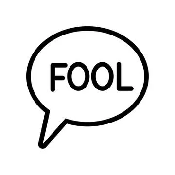 Expression bubble with fool word line style Illustrazione stock