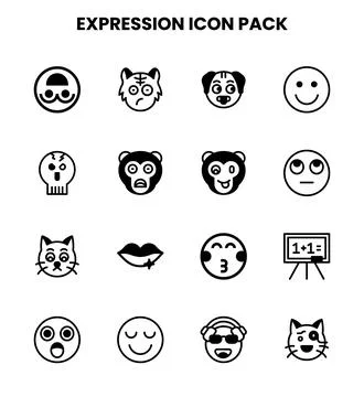 Expression DuoTone Scalable Icons Pack Stock Illustration