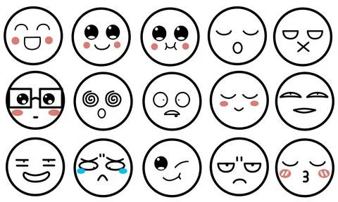 Expression face 스톡 일러스트