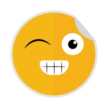 Expression face sticker Stock Illustration