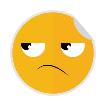 Expression face sticker Stock Illustration