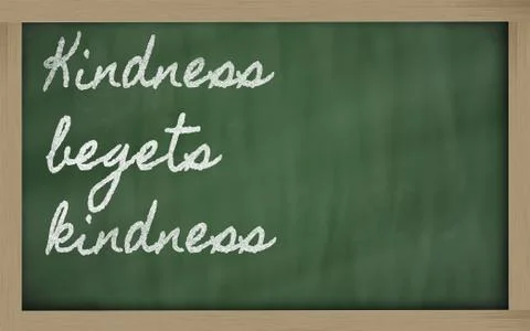 Expression -  kindness begets kindness Stock Photos