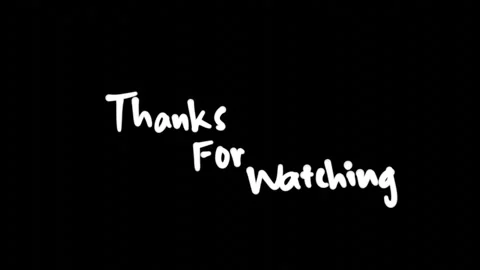 The expression thanks for watching is white on a black background Stock Footage 290067235