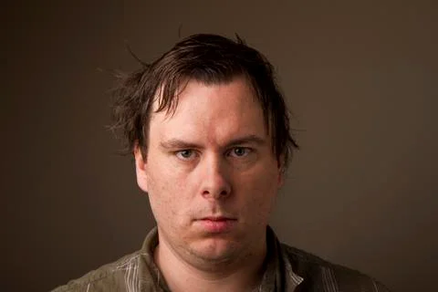 Expression of a unhappy man Stock Photos